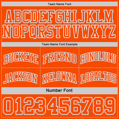 Custom Reversible Orange White-Gray Double Side Sublimation Basketball Suit Jersey - Sky-Custom