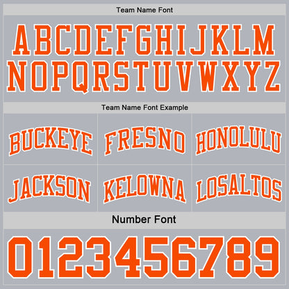 Custom Reversible Orange White-Gray Double Side Sublimation Basketball Suit Jersey - Sky-Custom