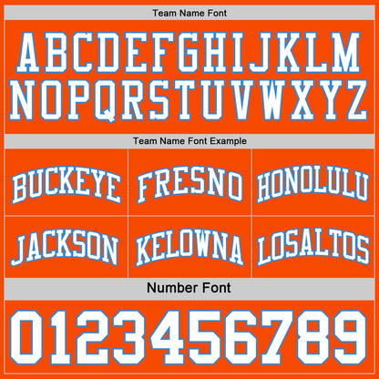 Custom Reversible Orange White-Powder Blue Double Side Sublimation Basketball Suit Jersey - Sky-Custom
