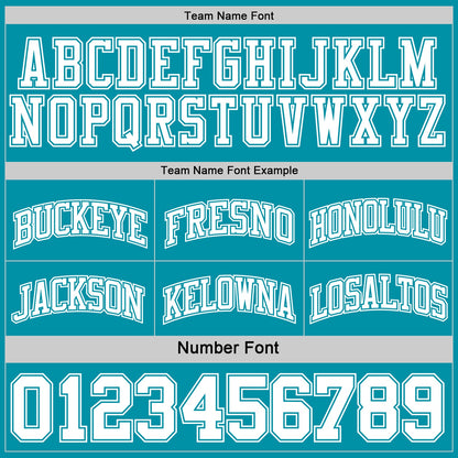 Custom Reversible Teal White Double Side Sublimation Basketball Suit Jersey - Sky-Custom