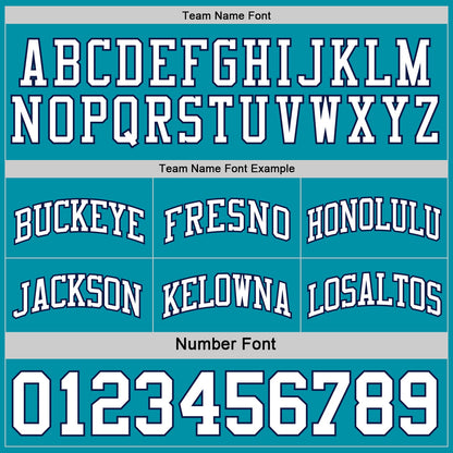 Custom Reversible Teal White-Navy Double Side Sublimation Basketball Suit Jersey - Sky-Custom