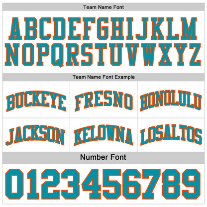 Custom Reversible Teal White-Orange Double Side Sublimation Basketball Suit Jersey - Sky-Custom