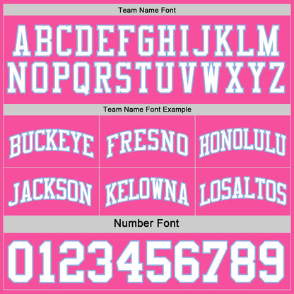 Custom Reversible Pink White-Light Blue Double Side Sublimation Basketball Suit Jersey - Sky-Custom