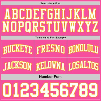 Custom Reversible Pink White-Gold Double Side Sublimation Basketball Suit Jersey - Sky-Custom