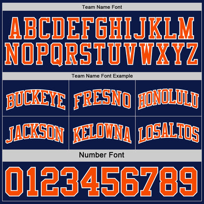 Custom Reversible Navy Orange-White Double Side Sublimation Basketball Suit Jersey - Sky-Custom