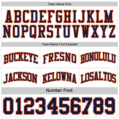 Custom Reversible Navy Orange-White Double Side Sublimation Basketball Suit Jersey - Sky-Custom