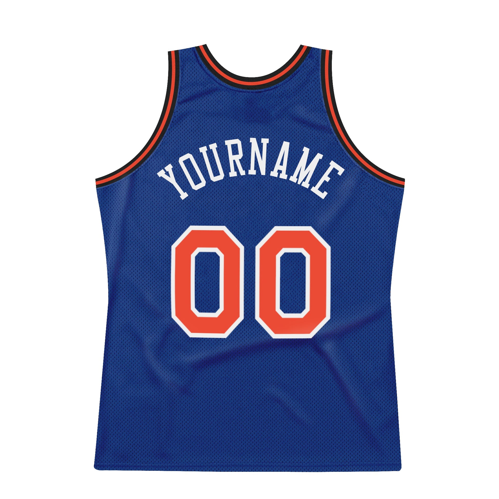 Custom Royal Orange-White Authentic Throwback Basketball Jersey - Sky-Custom