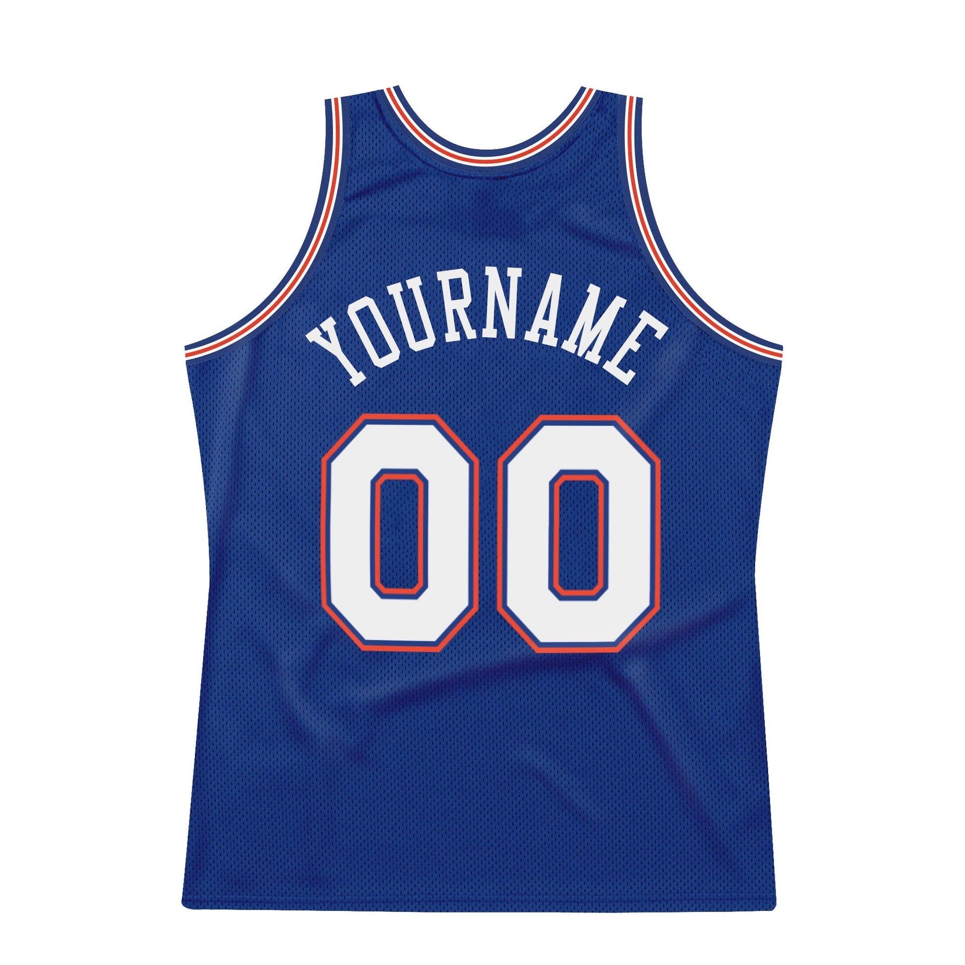 Custom Royal White-Orange Authentic Throwback Basketball Jersey - Sky-Custom