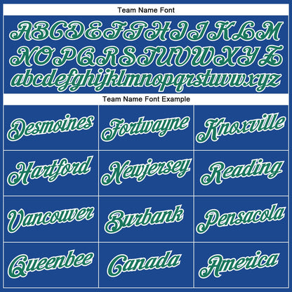 Custom Royal Kelly Green-White Authentic Baseball Jersey - Sky-Custom