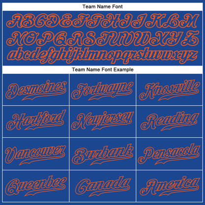 Custom Royal Royal-Orange Authentic Baseball Jersey - Sky-Custom