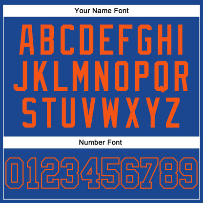 Custom Royal Royal-Orange Authentic Baseball Jersey - Sky-Custom