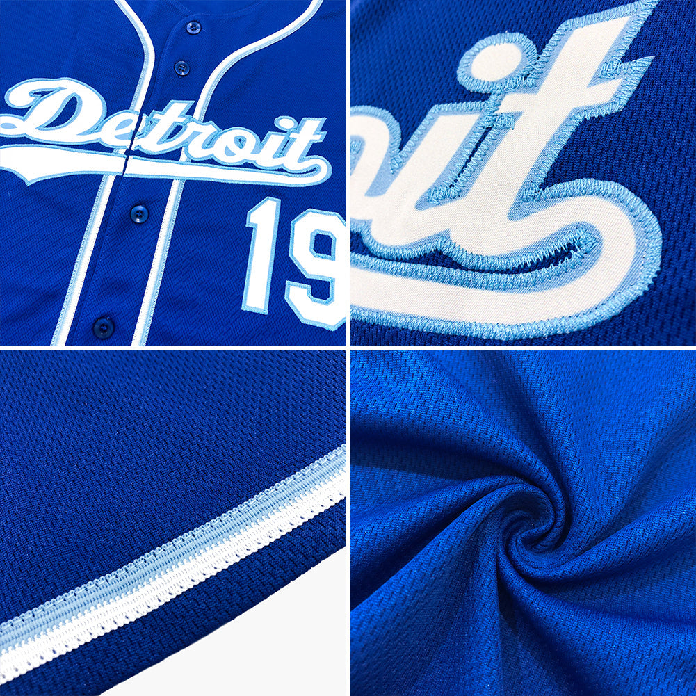 Custom Royal Royal-Orange Authentic Baseball Jersey - Sky-Custom