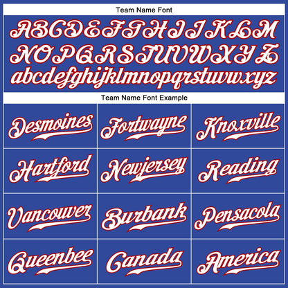 Custom Royal White Pinstripe White-Red Authentic Baseball Jersey - Sky-Custom