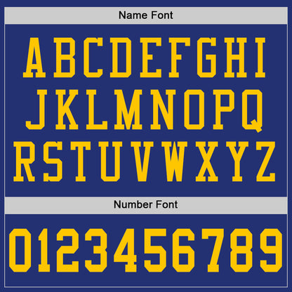 Custom Royal Gold-White Mesh Authentic Throwback Football Jersey - Sky-Custom