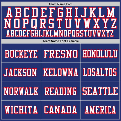 Custom Royal White-Red Mesh Authentic Throwback Football Jersey - Sky-Custom