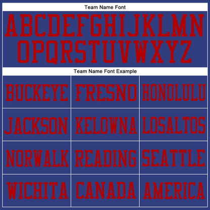 Custom Royal Royal-Red Mesh Authentic Football Jersey - Sky-Custom