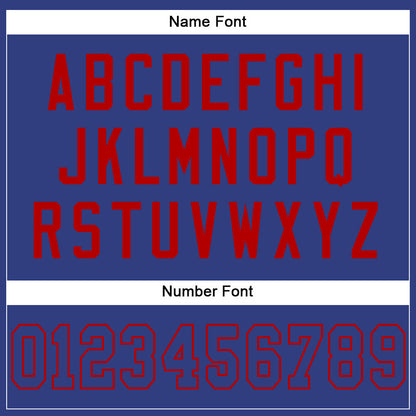 Custom Royal Royal-Red Mesh Authentic Football Jersey - Sky-Custom