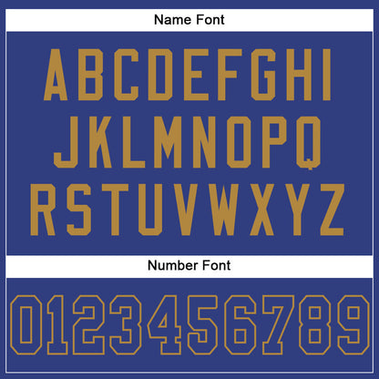 Custom Royal Royal-Old Gold Mesh Authentic Football Jersey - Sky-Custom