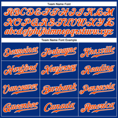 Custom Royal Orange-White Authentic Sleeveless Baseball Jersey - Sky-Custom