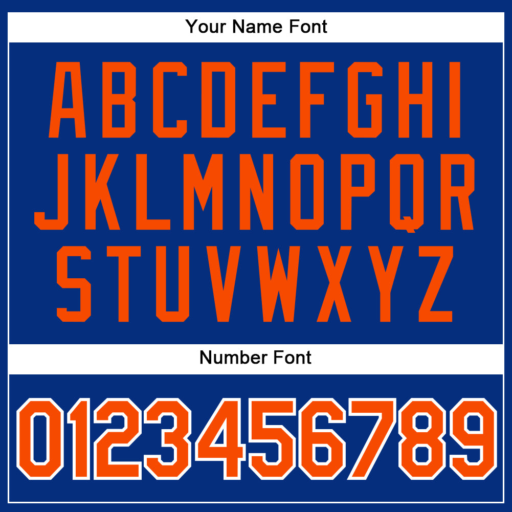 Custom Royal Orange-White Authentic Sleeveless Baseball Jersey - Sky-Custom