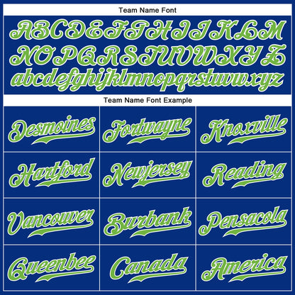 Custom Royal Neon Green-White Authentic Sleeveless Baseball Jersey - Sky-Custom