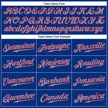 Custom Royal Light Blue-Red Authentic Sleeveless Baseball Jersey - Sky-Custom