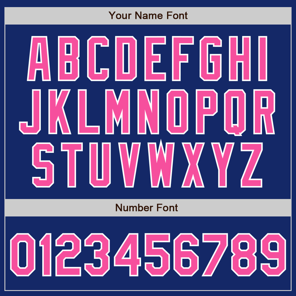 Custom Royal Pink-White Authentic Baseball Jersey - Sky-Custom