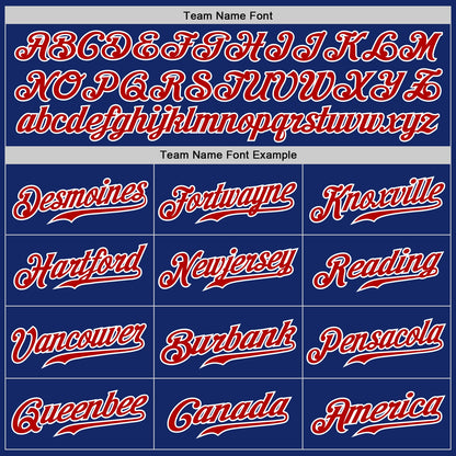 Custom Royal Red Pinstripe Red-White Authentic Baseball Jersey - Sky-Custom