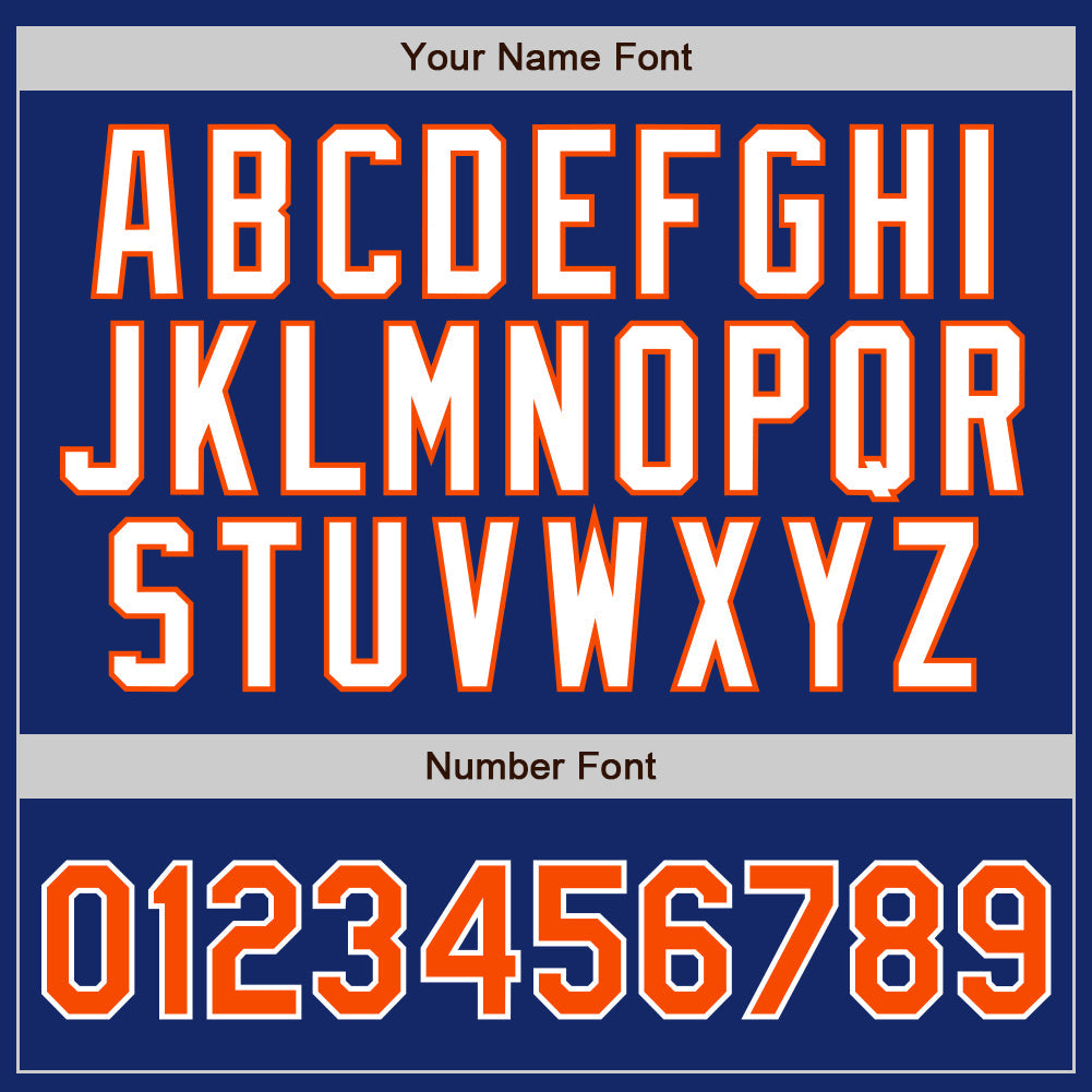 Custom Royal Orange Pinstripe Orange-White Authentic Baseball Jersey - Sky-Custom