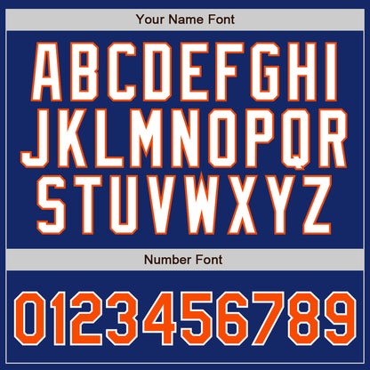 Custom Royal Orange Pinstripe Orange-White Authentic Baseball Jersey - Sky-Custom