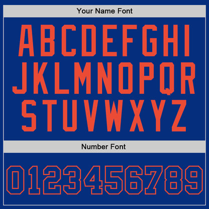 Custom Royal Royal-Orange Authentic Throwback Basketball Jersey - Sky-Custom