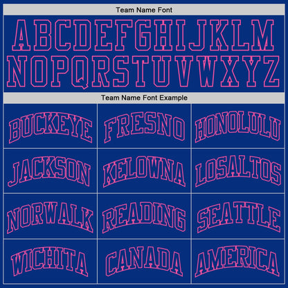 Custom Royal Royal-Pink Authentic Throwback Basketball Jersey - Sky-Custom