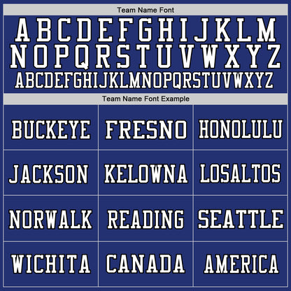 Custom Royal White-Black Mesh Authentic Throwback Football Jersey - Sky-Custom