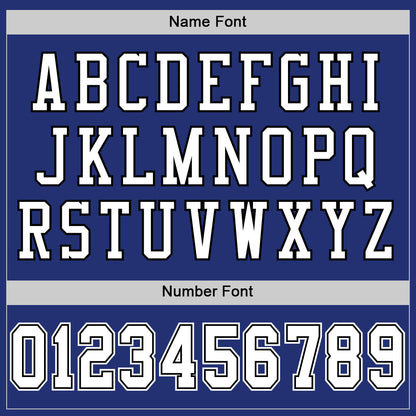 Custom Royal White-Black Mesh Authentic Throwback Football Jersey - Sky-Custom