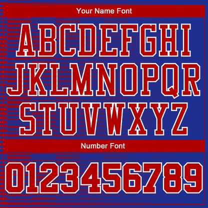 Custom Royal Red-White Round Neck Sublimation Basketball Suit Jersey - Sky-Custom