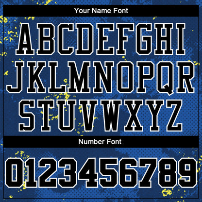 Custom Royal Black-Gold Round Neck Sublimation Basketball Suit Jersey - Sky-Custom