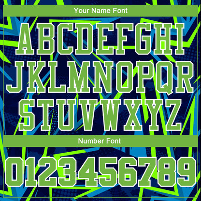 Custom Royal Neon Green-White Music Festival Round Neck Sublimation Basketball Suit Jersey - Sky-Custom