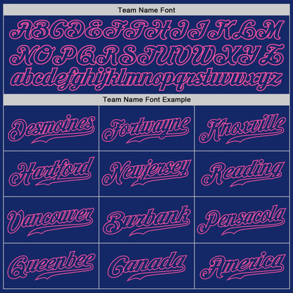 Custom Royal Royal-Pink Authentic Baseball Jersey - Sky-Custom