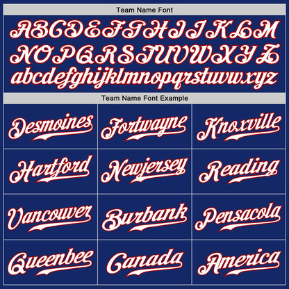 Custom Royal White-Red Authentic Baseball Jersey - Sky-Custom