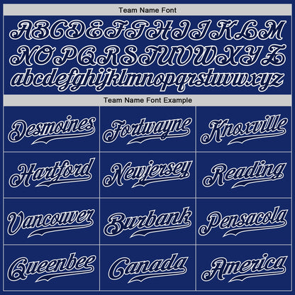 Custom Royal Navy-White Authentic Baseball Jersey - Sky-Custom