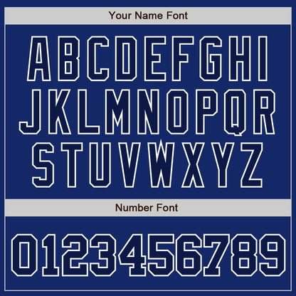 Custom Royal Navy-White Authentic Baseball Jersey - Sky-Custom