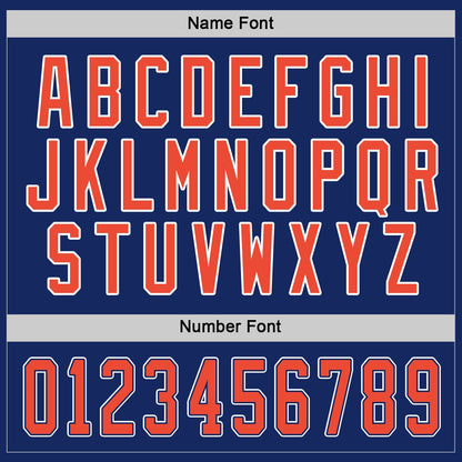 Custom Royal Orange-White Hockey Jersey - Sky-Custom