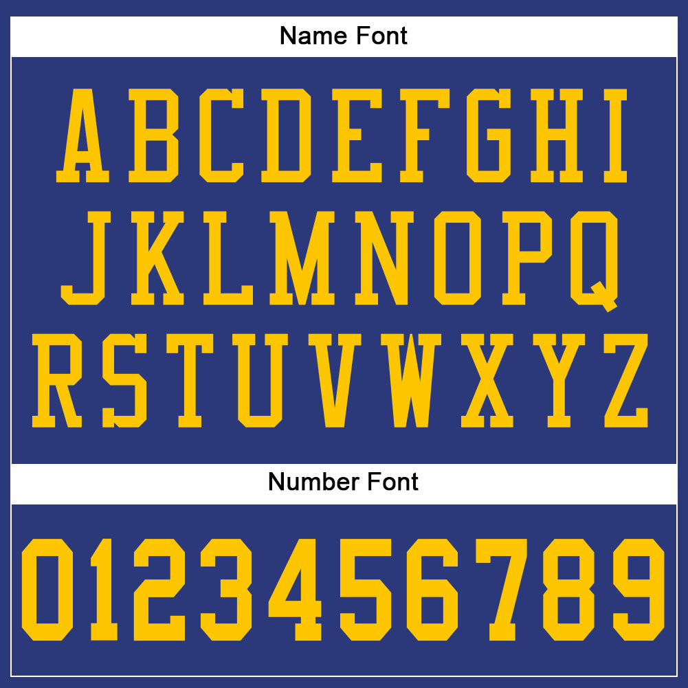 Custom Royal Gold Mesh Authentic Football Jersey - Sky-Custom