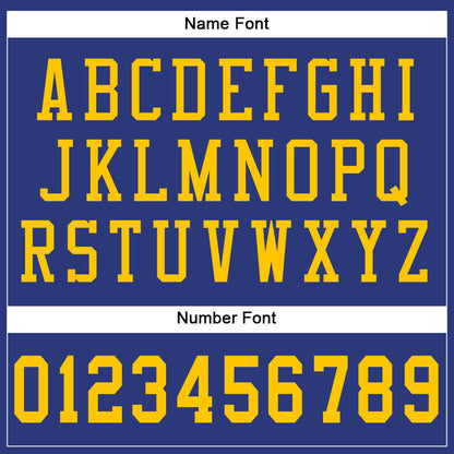 Custom Royal Gold Mesh Authentic Football Jersey - Sky-Custom