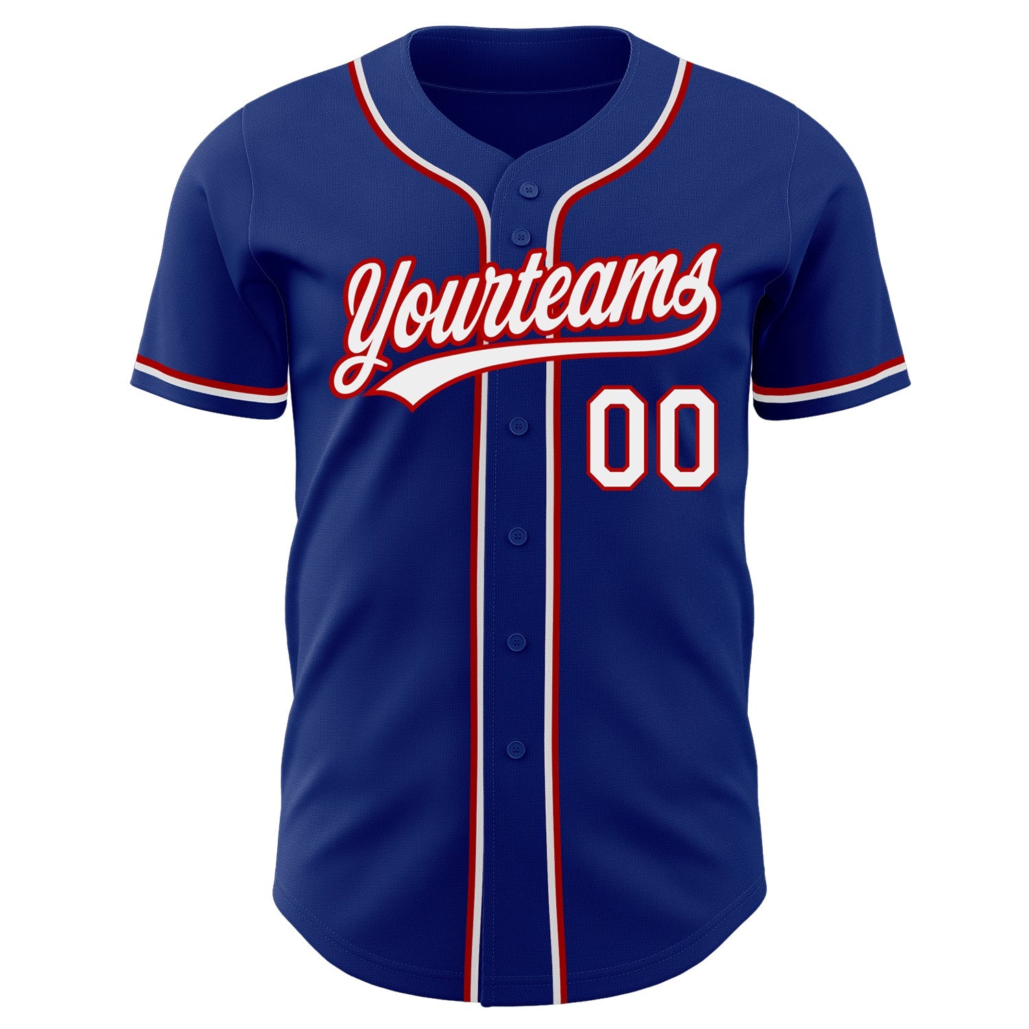 Custom Royal White-Red Authentic Baseball Jersey - Sky-Custom