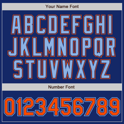Custom Royal Orange-Light Blue Authentic Baseball Jersey - Sky-Custom