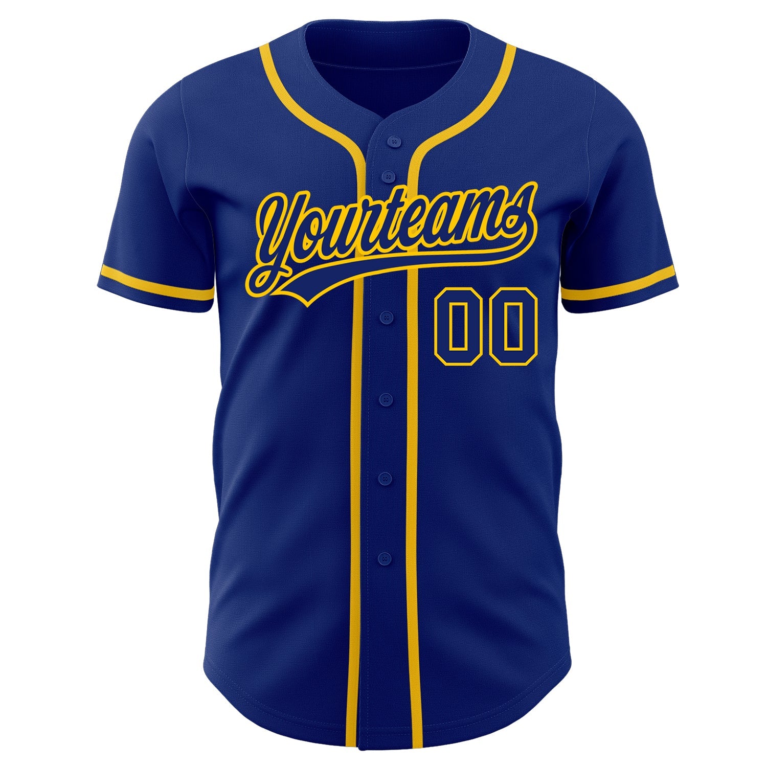 Custom Royal Royal-Gold Authentic Baseball Jersey - Sky-Custom