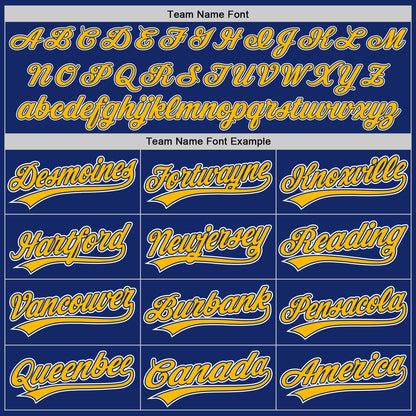 Custom Royal Gold-White Authentic Baseball Jersey - Sky-Custom