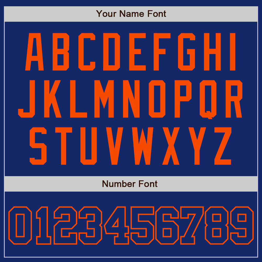 Custom Royal Royal-Orange Authentic Baseball Jersey - Sky-Custom