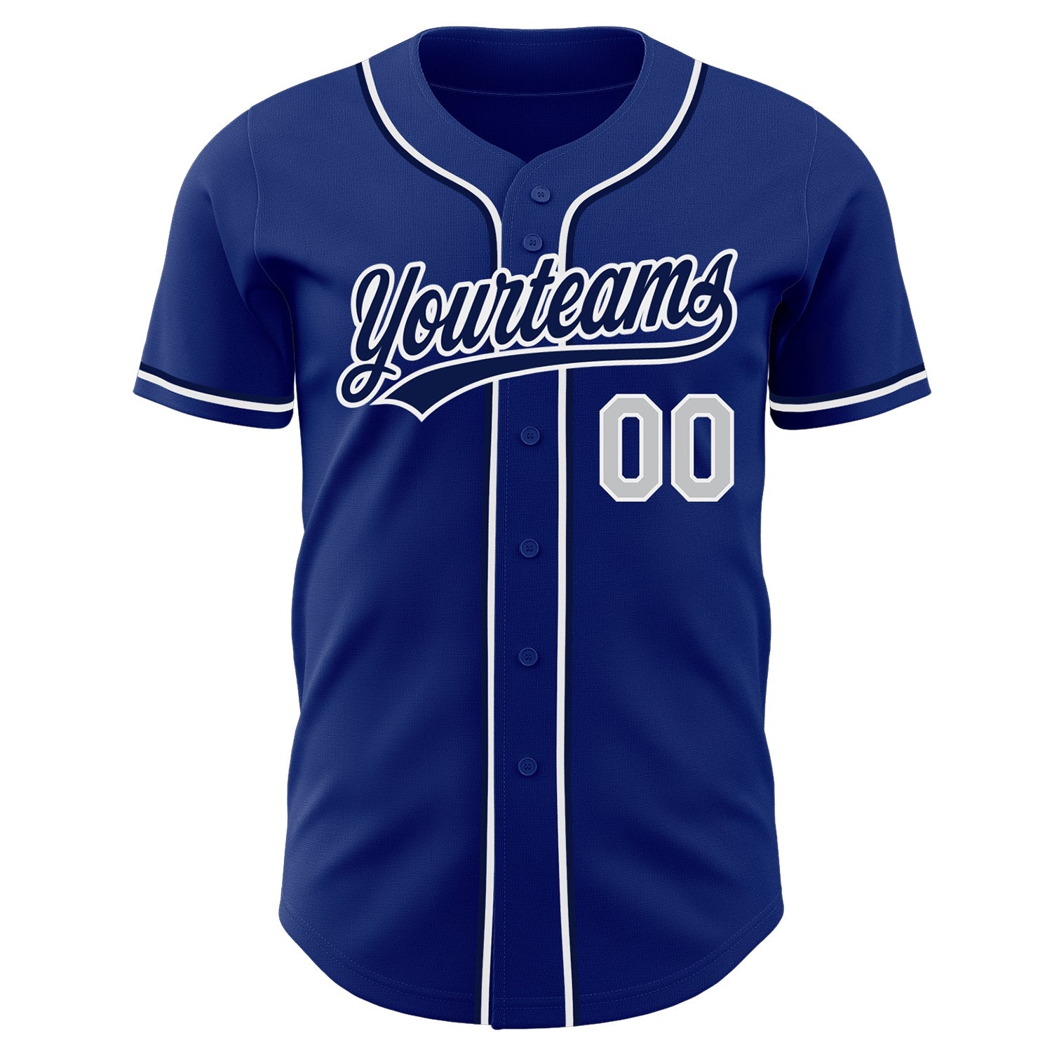 Custom Royal Gray-White Authentic Baseball Jersey - Sky-Custom